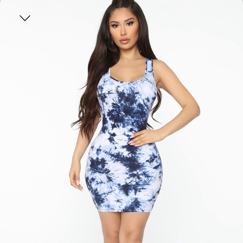 Tie dye mini dress